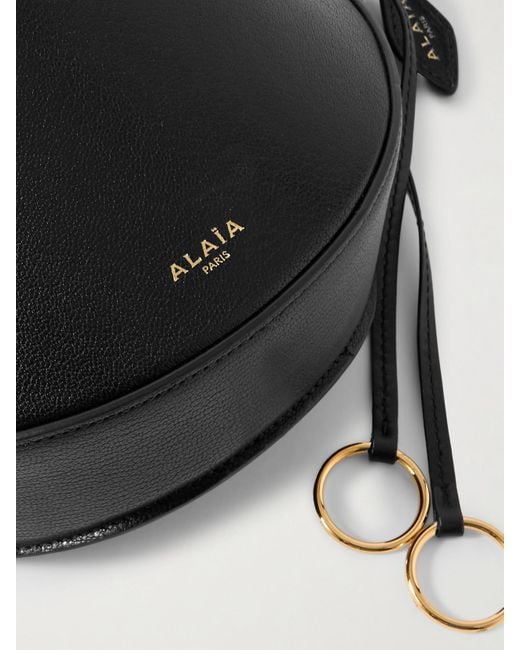Alaïa Black Textured-Leather Shoulder Bag