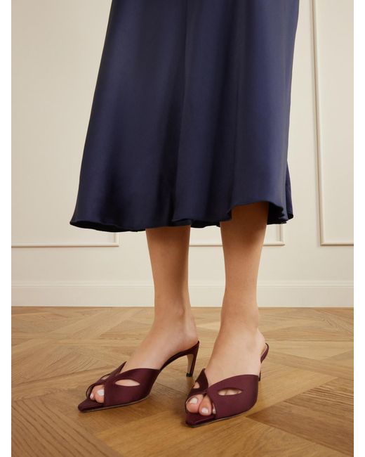 Victoria Beckham Red Harlow Mask 55 Satin Sandals