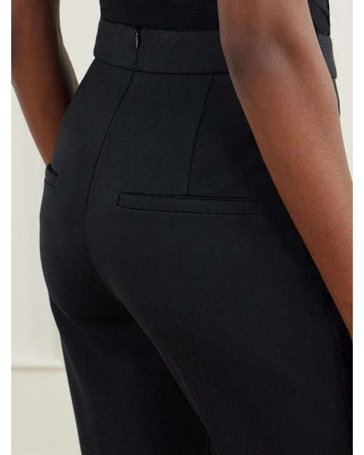 Veronica Beard Blue Gracie Stretch-Jersey Flared Pants