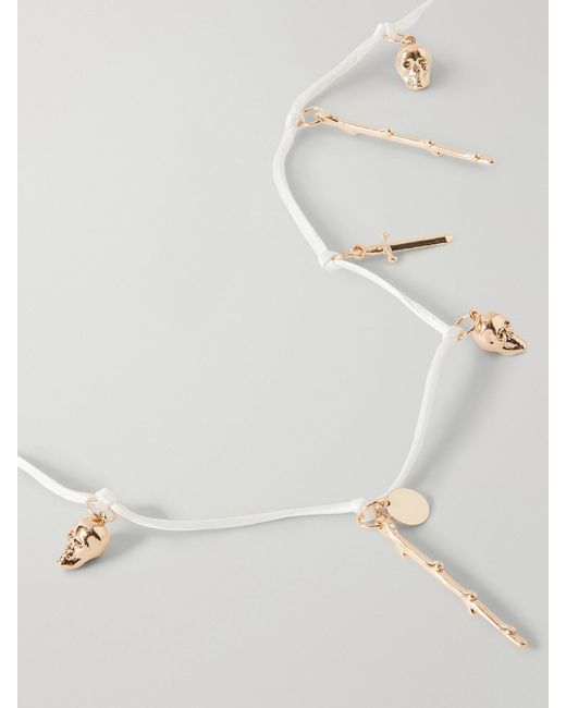 Gabriela Hearst White Tone Charm Necklace