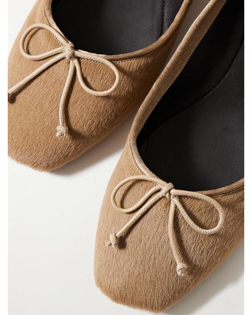 Khaite Natural Charlotte Calf Hair Ballet Flats