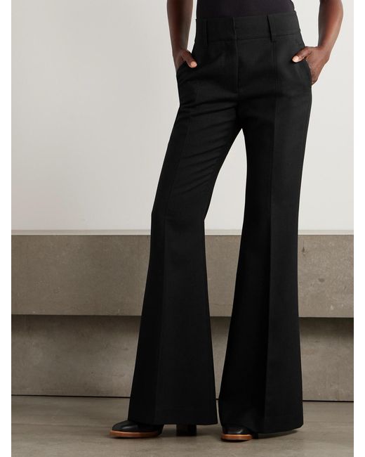 Gabriela Hearst Black Rhein Wool Flared Pants