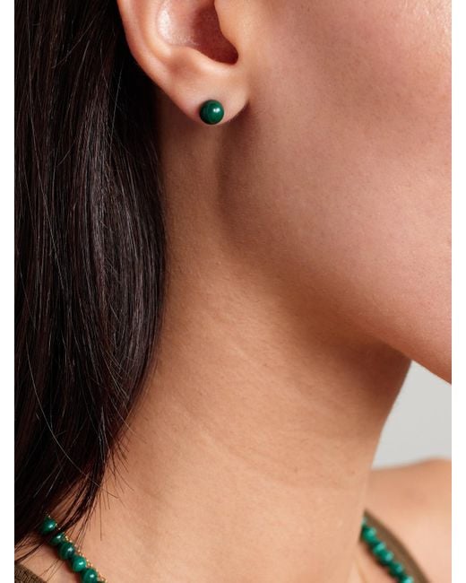 Mateo Natural 14-Karat Malachite Earrings
