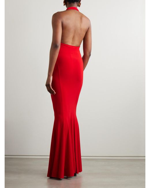 Robe Du Soir Dos Nu En Jersey À Découpe Norma Kamali en coloris Red