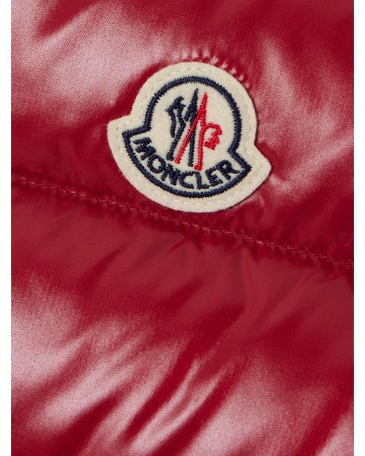 Moncler Red Ghany Quilted Shell Down Vest