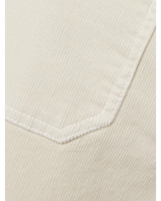 Nili Lotan White Florence Cotton-Blend Corduroy Flared Pants
