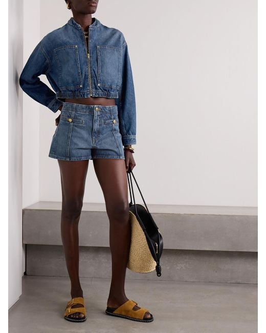 Ulla Johnson Blue The Alessia Cropped Denim Jacket