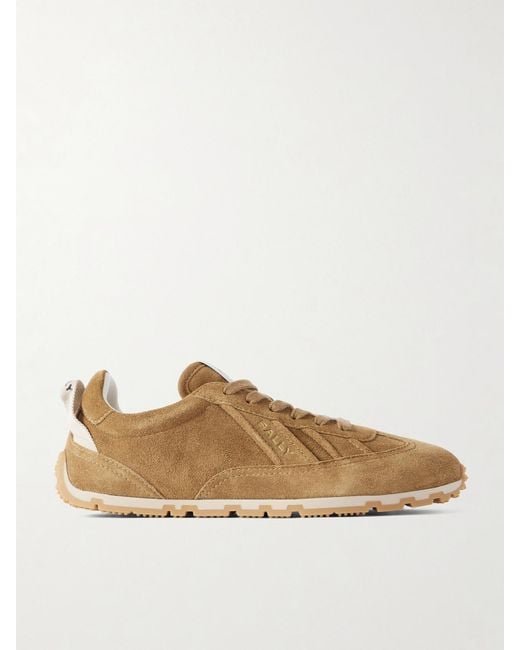 Bally Natural Quest Grosgrain-Trimmed Suede Sneakers