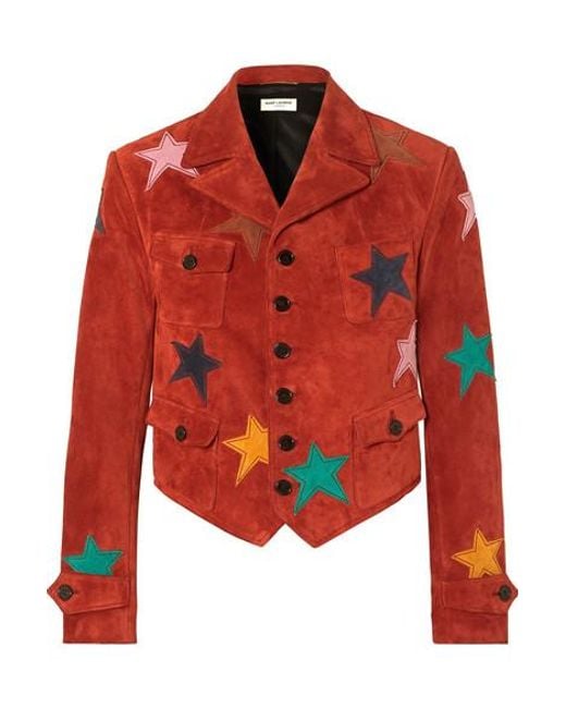 Saint Laurent Red Star Patch Jacket