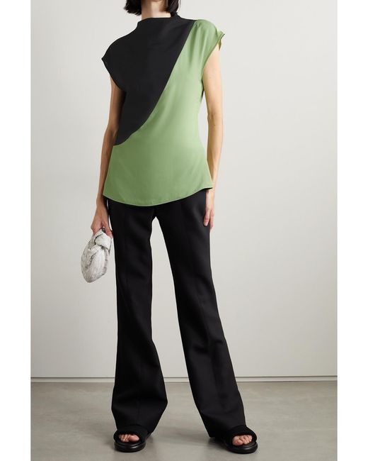 Gauchère Black Taos Two-Tone Twill Top