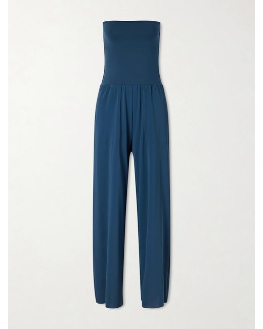 Eres Blue Les Essentiels Dao Convertible Stretch-Jersey Jumpsuit