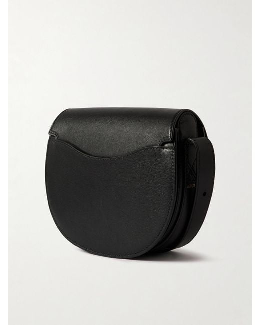 Burberry Black Small Textured-Leather Shoulder Bag