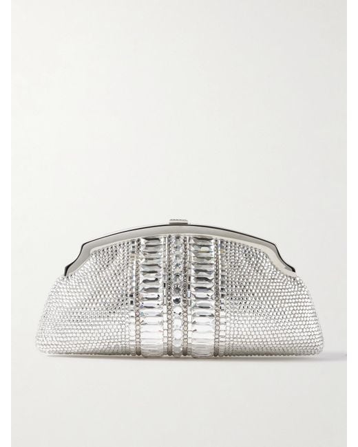 Judith Leiber Metallic Mini Venetian Gems Crystal-Embellished-Tone Clutch