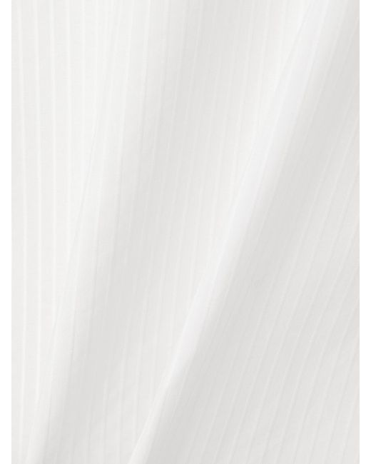 Loewe White Embellished Striped Organic Cotton-Blend Poplin Shirt