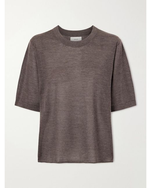 Loulou de Saison Gray Mélange Cashmere T-Shirt