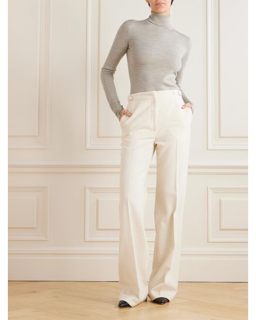 Gabriela Hearst White May Wool, Cashmere And Silk-Blend Turtleneck Sweater