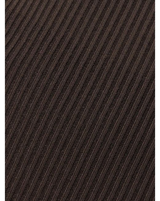 Max Mara Brown Aprile Ribbed-Knit Maxi Skirt