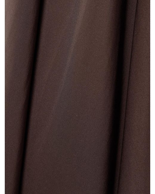 Maygel Coronel Brown Burano One-Shoulder Cape-Effect Gathered Draped Stretch-Jersey Bodysuit