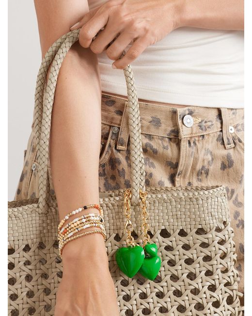 Roxanne Assoulin Green The Happy-Tone And Enamel Bag Charm