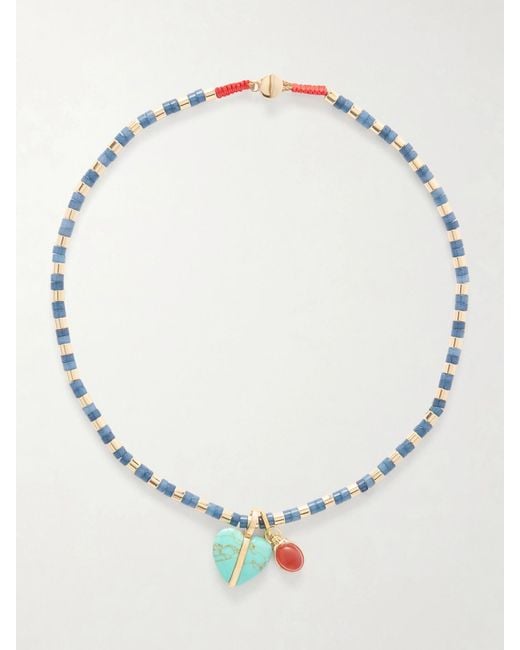 Roxanne Assoulin Natural The Bar-Tone, Lapis Lazuli, And Carnelian Necklace
