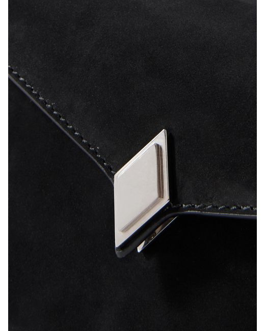 Metier Black Edge Embellished Nubuck Clutch