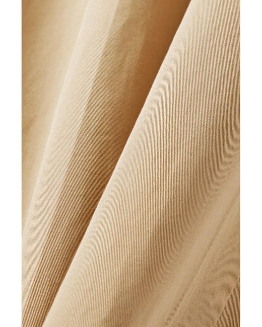 Balenciaga Natural Oversized Asymmetric Cotton-Twill Trench Coat