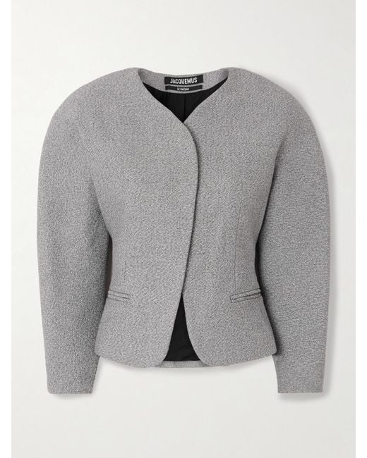 Jacquemus Gray Ovalo Jacke Aus Einer Baumwoll-Wollmischung