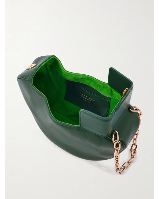 Gabriela Hearst Green Soft Demi Leather Clutch