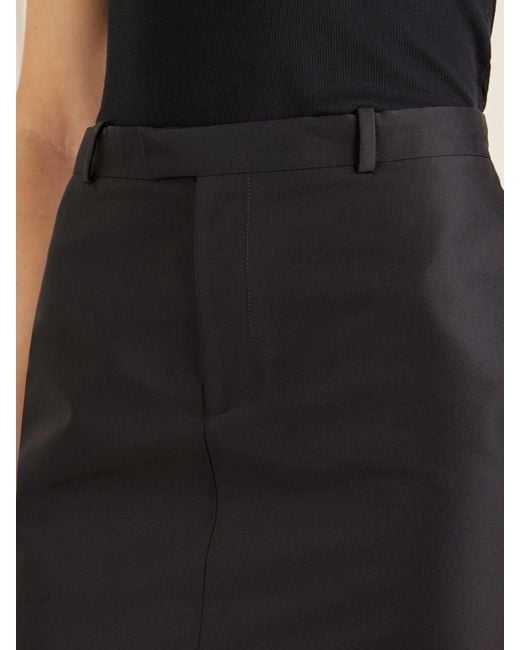 Gucci Black Silk-Faille Mini Skirt