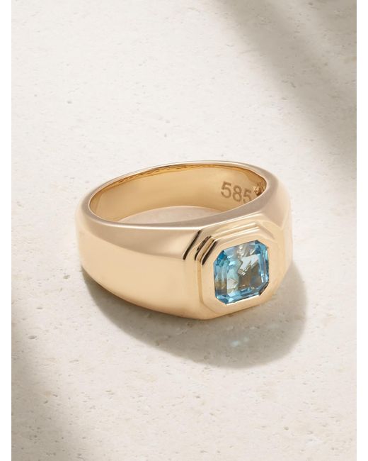 42 Suns Natural Ring Aus 14 Karat Mit Topas