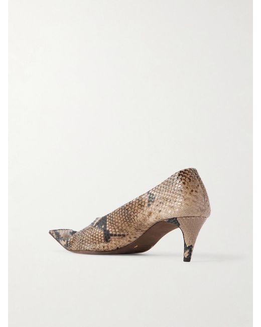 Khaite Natural Marlene Snake-Effect Leather Pumps