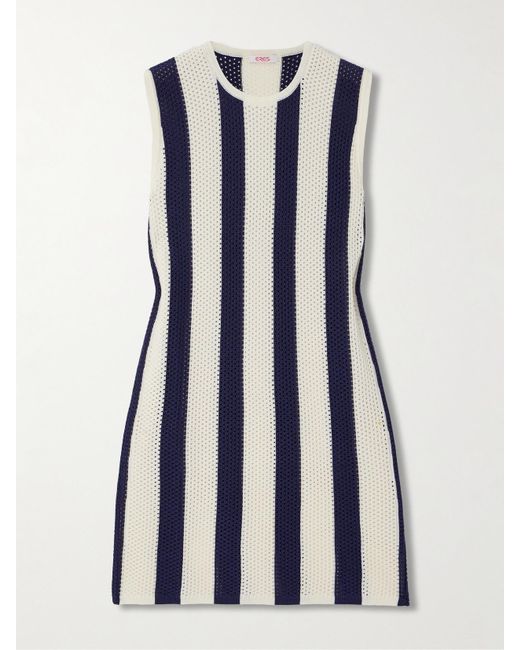 Eres Blue Bayadere Pirate Gestreiftes Minikleid Aus Einer Baumwollmischung