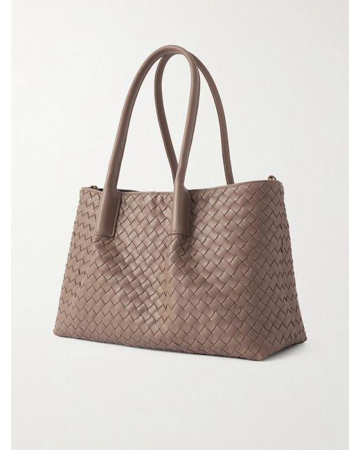 Bottega Veneta Natural Pinacoteca Small Intrecciato Leather Tote