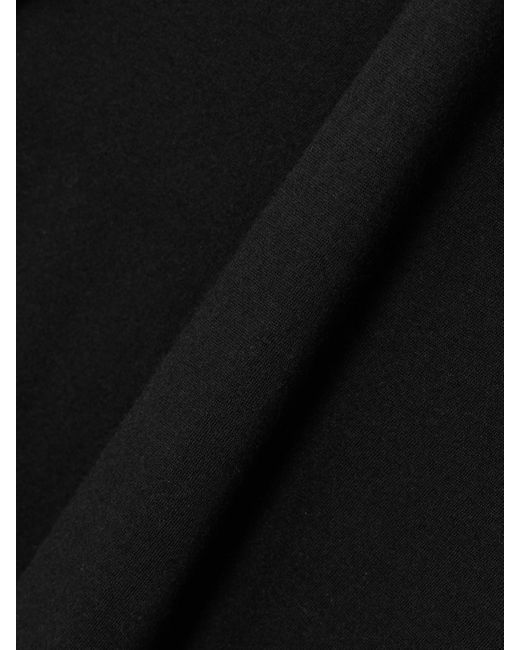 ÉTERNE Black Lounge Cotton And Modal-Blend Jersey Staight-Leg Pants