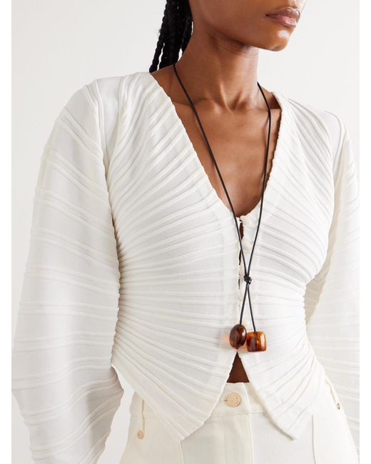 Julietta Natural Jamie Cord And Resin Choker