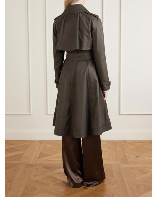Burberry Gray Pembury Belted Cotton-Gabardine Trench Coat