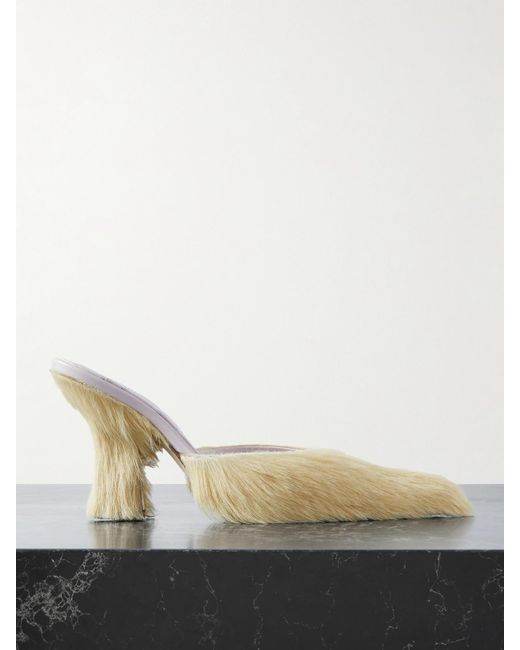 Burberry Natural Mules Aus Kalbshaar