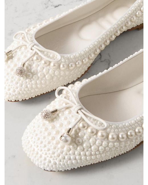 Jimmy 26s Ballet Flats Black Beige Lace Sheepskin 605955