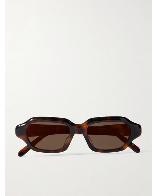 Loewe Brown Rectangular-Frame Acetate Sunglasses