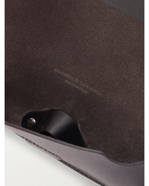 Brunello Cucinelli Black Leather Glasses Case