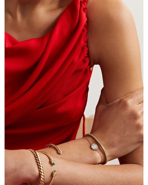David Yurman Natural Elements Center Station 18-Karat, Mother-Of-Pearl And Diamond Bracelet