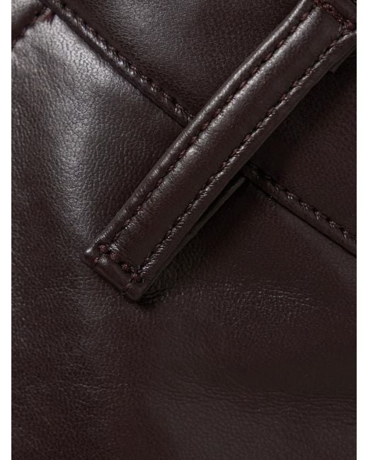 Citizens of Humanity Brown Cassia Recycled Leather-Blend Midi Skirt