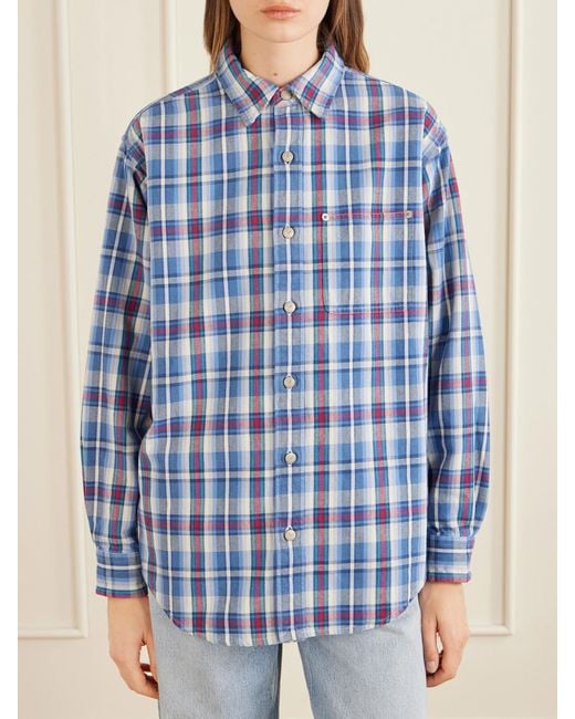 Aimé Leon Dore Blue Checked Plaid Cotton Workshirt