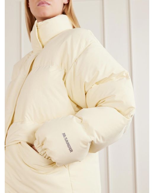 Jil Sander Natural Quilted Shell Down Jacket