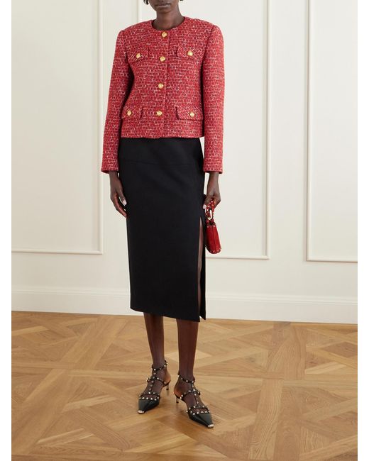Valentino Garavani Red Tweed Jacket