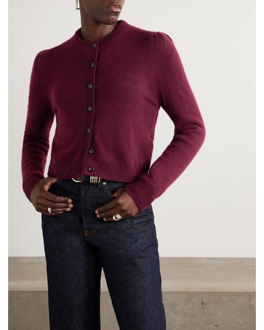 Allude Red Cashmere Cardigan