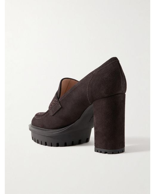 Gianvito Rossi Brown 70 Suede Pumps