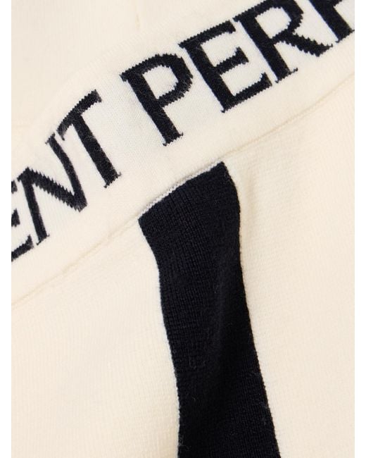 Perfect Moment Natural La Tour Intarsia Wool-Blend Tapered Track Pants