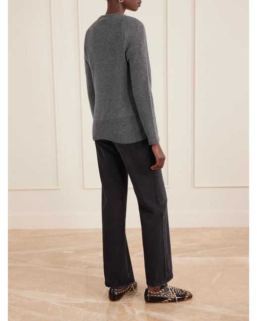 The Elder Statesman Gray Laurel Cashmere Sweater