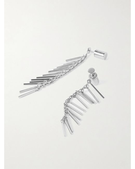 Jil Sander White Tone Earrings